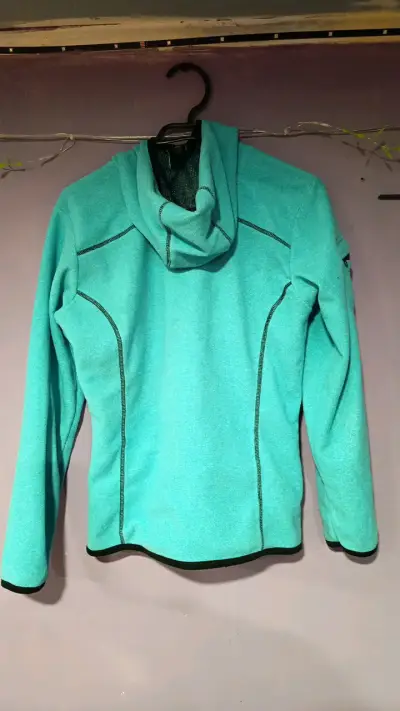 Chaqueta deportiva turquesa con capucha - miniatura 2