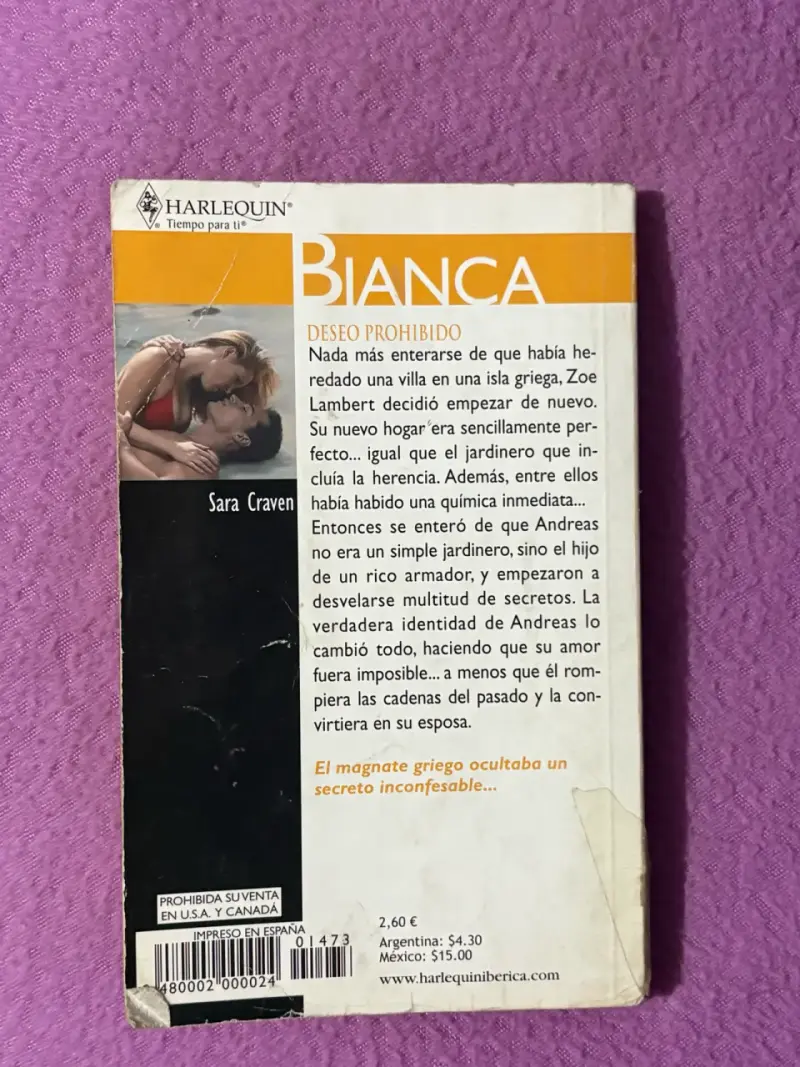 Libro Harlequin Bianca 'Deseo Prohibido' de Sara - 2