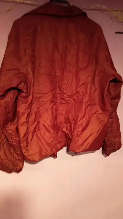 Chaqueta de abrigo burdeos con forro - miniatura 2