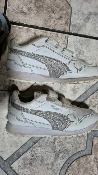 Zapatillas Puma blancas con brillo - miniatura 1