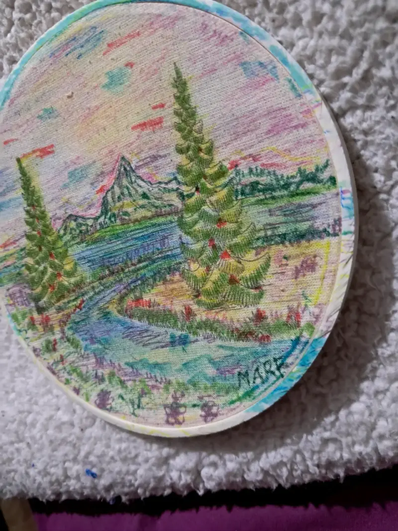 ⁰ con paisaje pintado a mano MÁRF - 3