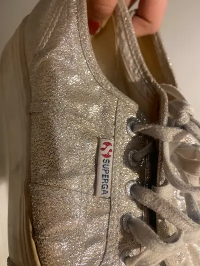 Zapatillas Superga plateadas brillantes - miniatura 2