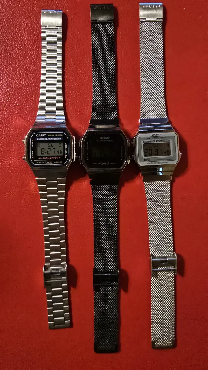 Pack 3 Relojes Casio Digitales Clásicos Originales - 1