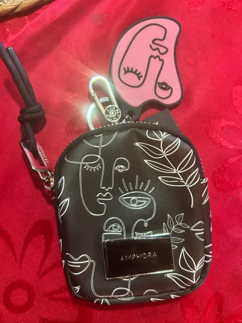 Monedero Amphora diseño artístico negro