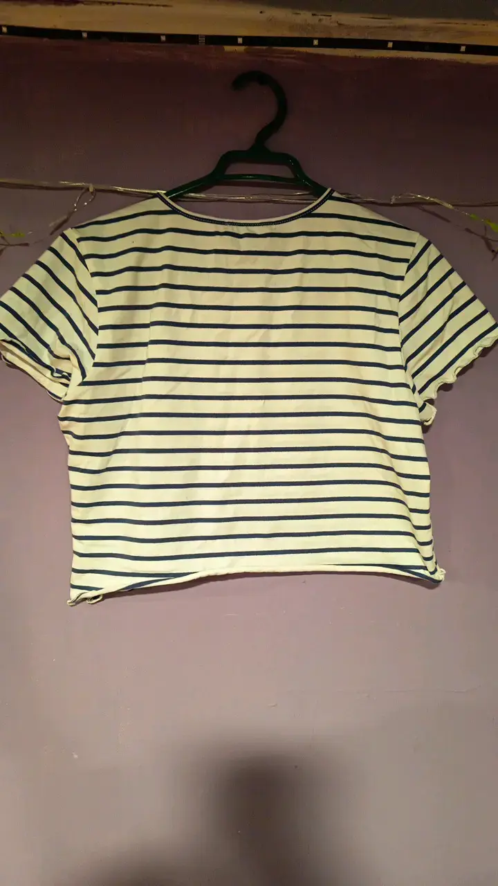 Polera rayada blanca y azul XL - 2