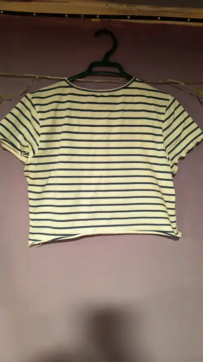 Polera rayada blanca y azul XL - miniatura 2