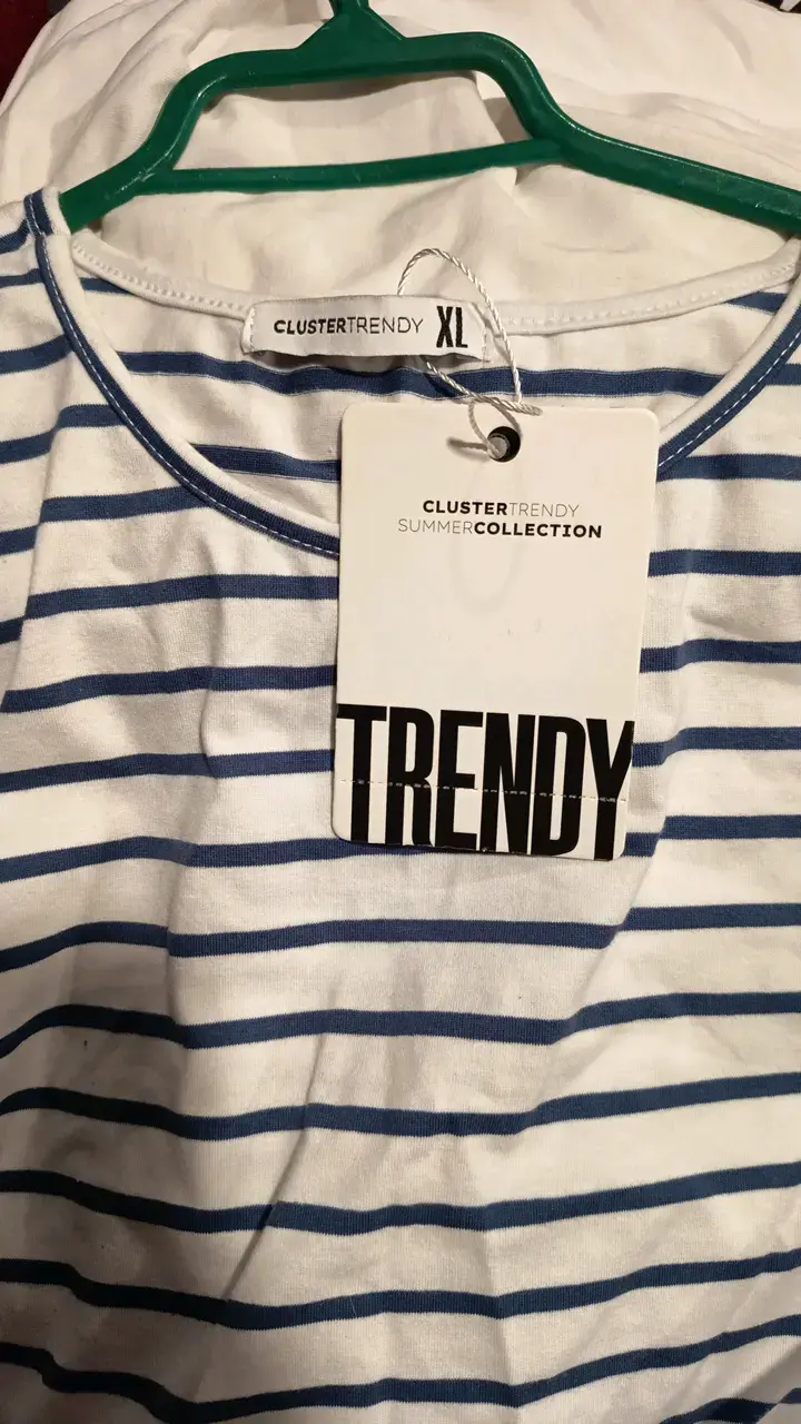 Polera rayada blanca y azul XL - 3