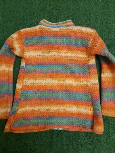 Chaleco tejido a crochet multicolor - miniatura 2