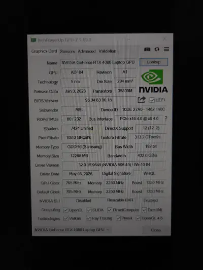 Notebook MSI Raider 18HX A14V I9/4080/64GB/1TB - miniatura 2