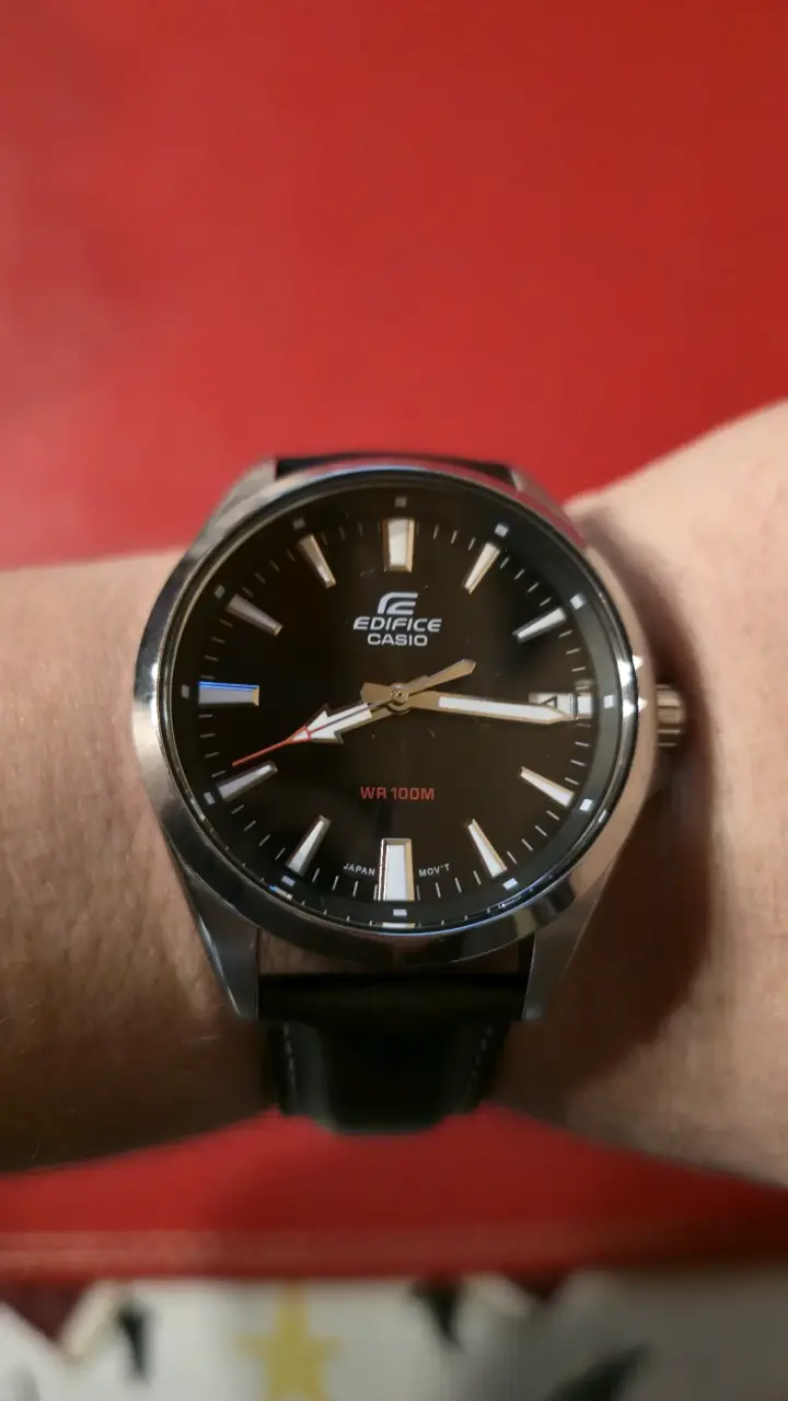 Casio Edifice EFV-100L Cuero Original - Impecable - 6