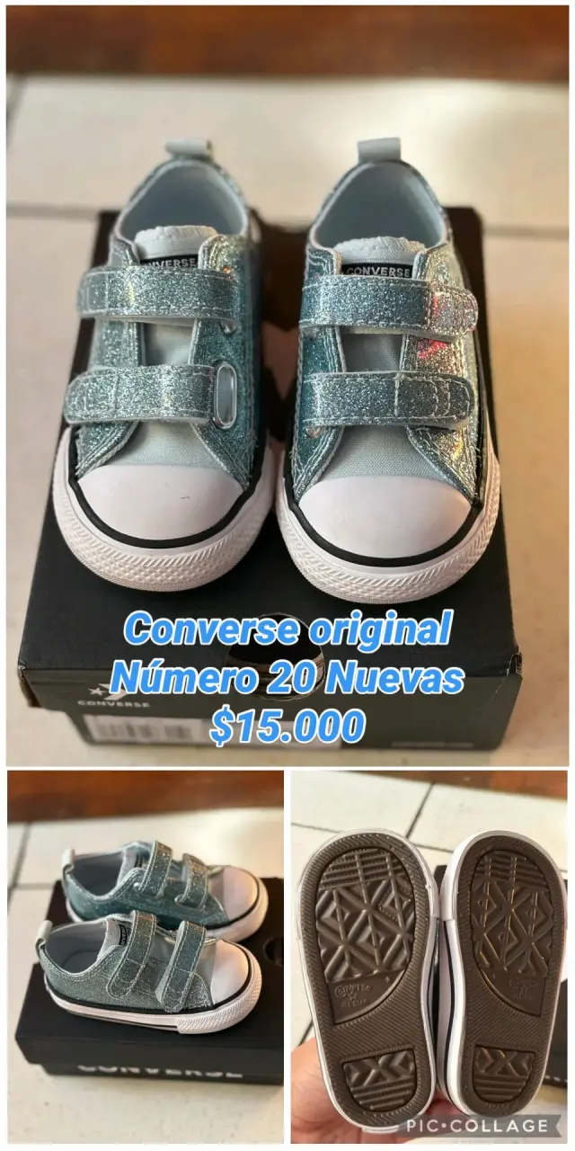 Zapatillas Converse originales brillantes talla 20