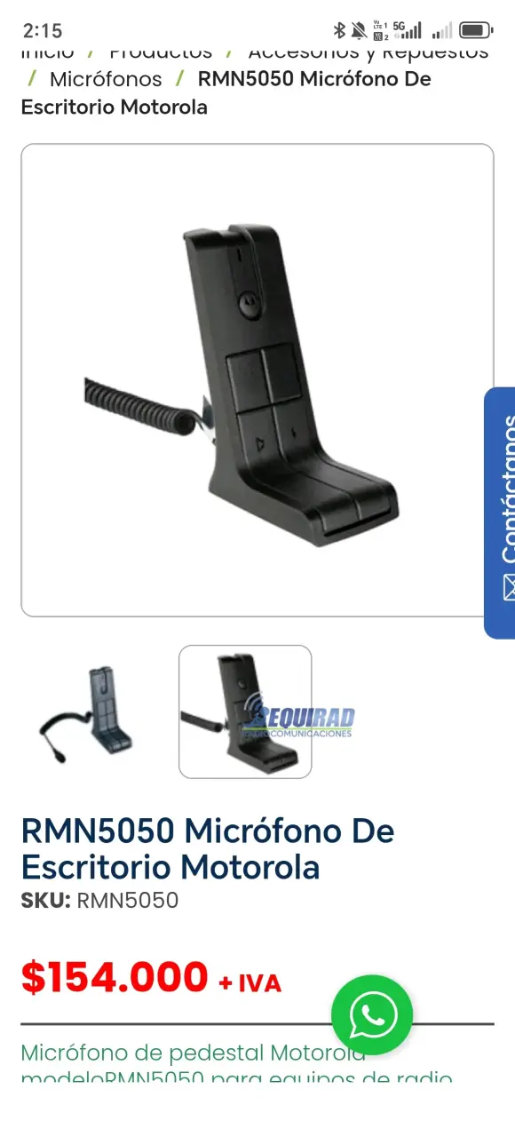 Micrófono de escritorio Motorola RMN5050