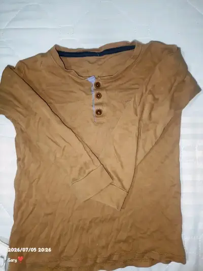 Polera manga larga color marrón - miniatura 1