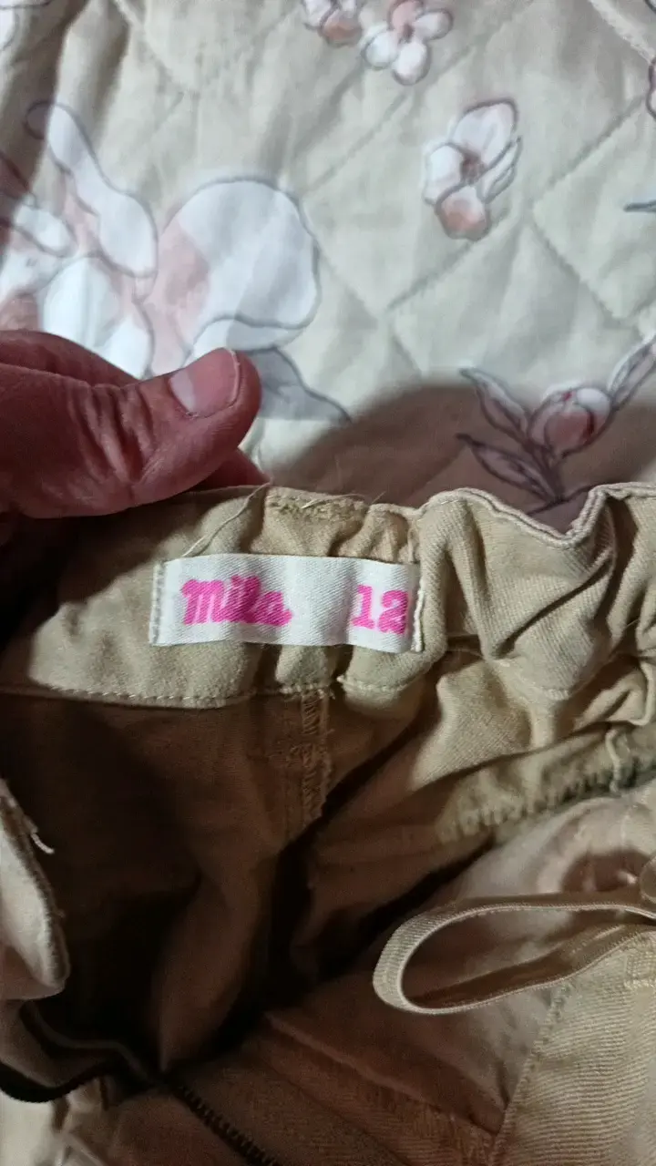 Pantalones cargo beige para niña - 2