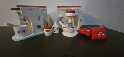 Set de juguete batidora de madera para niños - miniatura 3