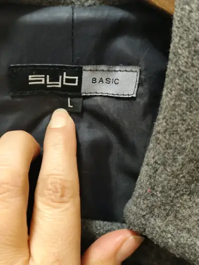 Chaquetón gris de lana para mujer - miniatura 2