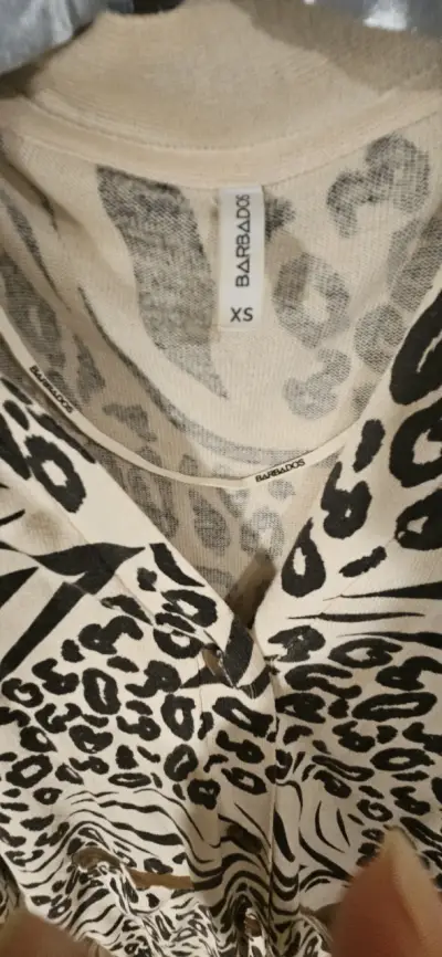 Barbados Cardigan animal print beige y negro - miniatura 3