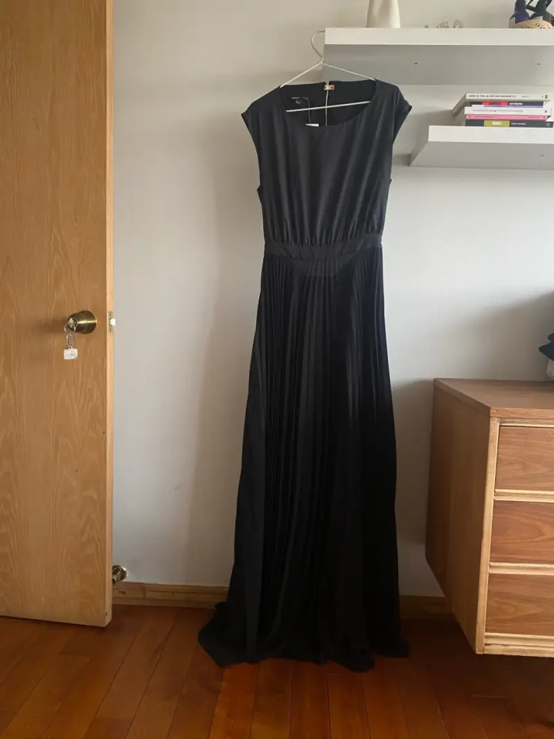 Vestido largo negro elegante MANGO SUIT - 1