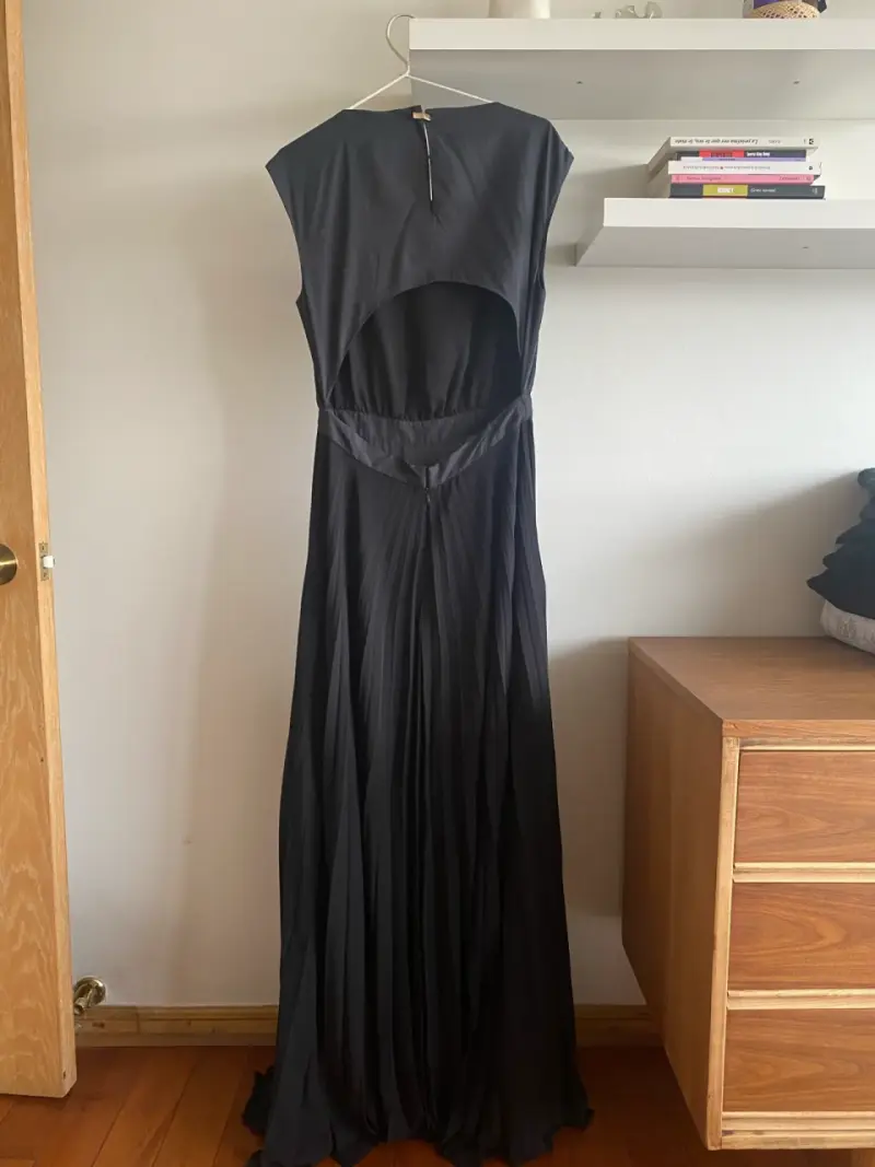 Vestido largo negro elegante MANGO SUIT - 2