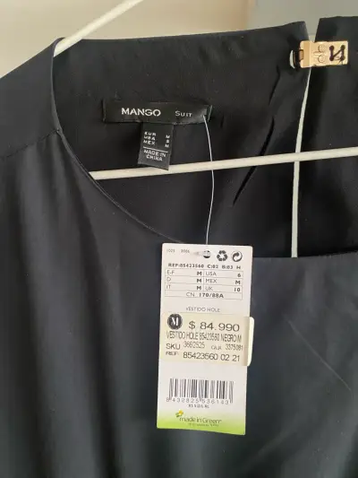 Vestido largo negro elegante MANGO SUIT - miniatura 3