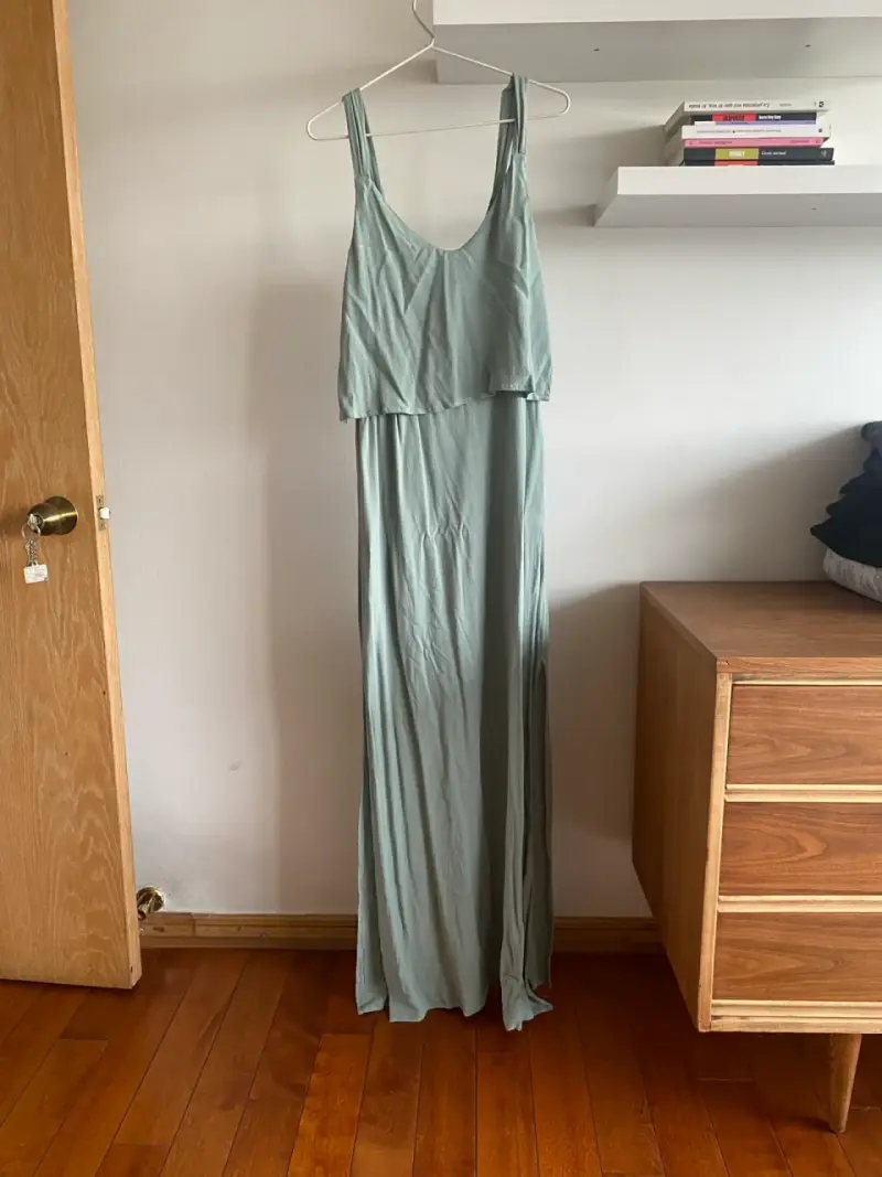 Vestido largo verde menta ZARA - 1
