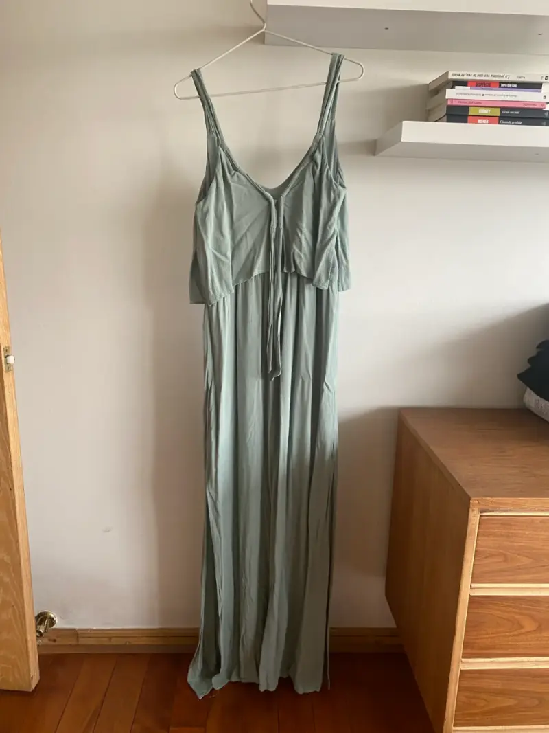 Vestido largo verde menta ZARA - 2