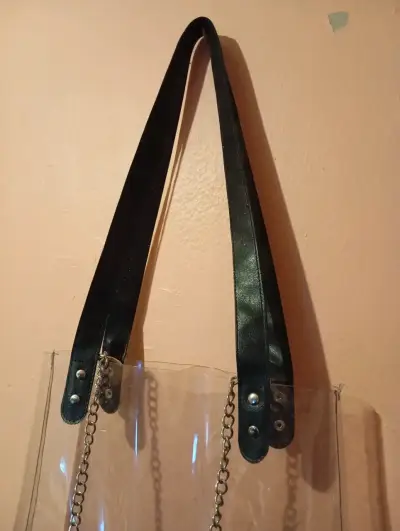 Bolso transparente con asas negras - miniatura 2