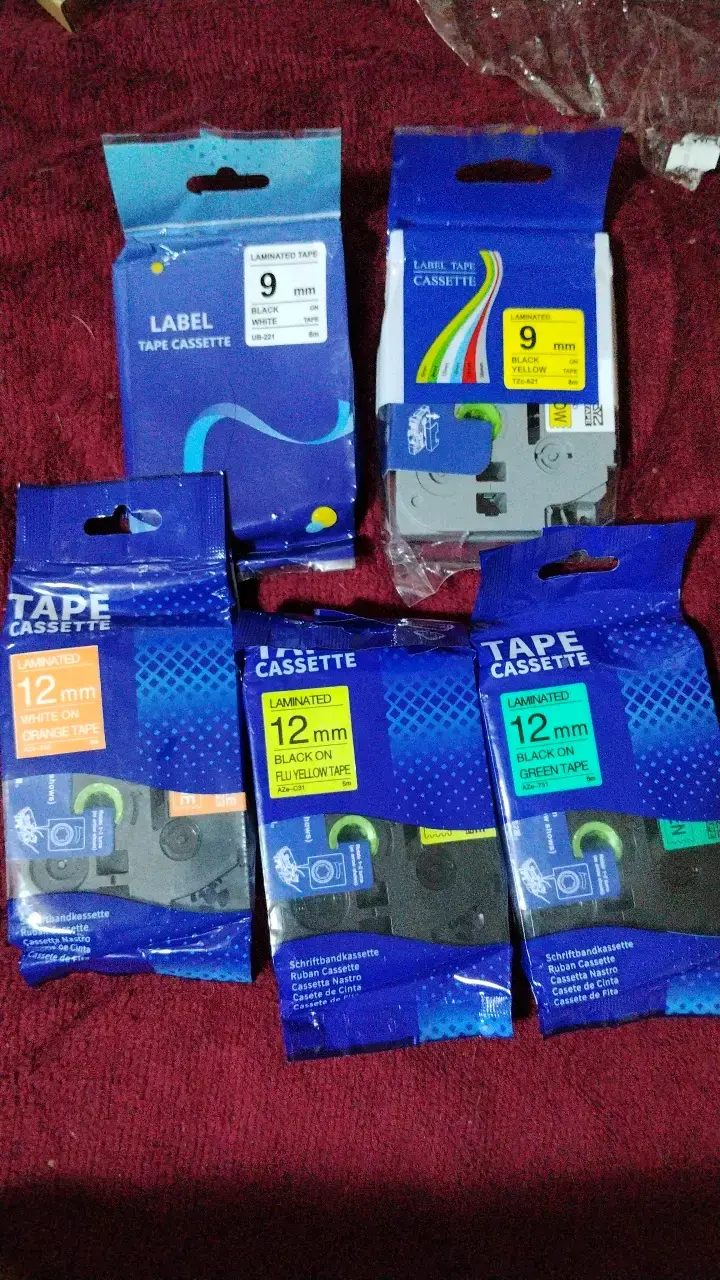 Cintas laminadas para rotuladora 9mm y 12mm