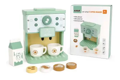 Cafetera de juguete Kabi educativa verde - miniatura 1