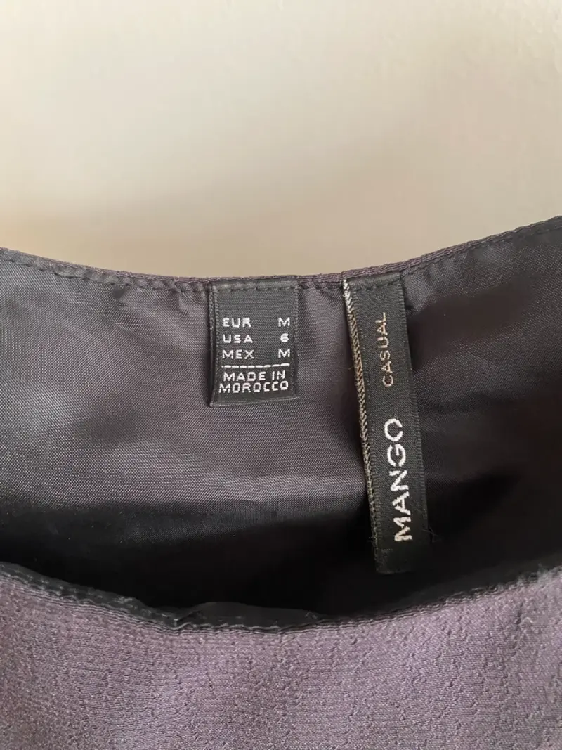 Vestido negro de manga corta elegante MANGO - 2