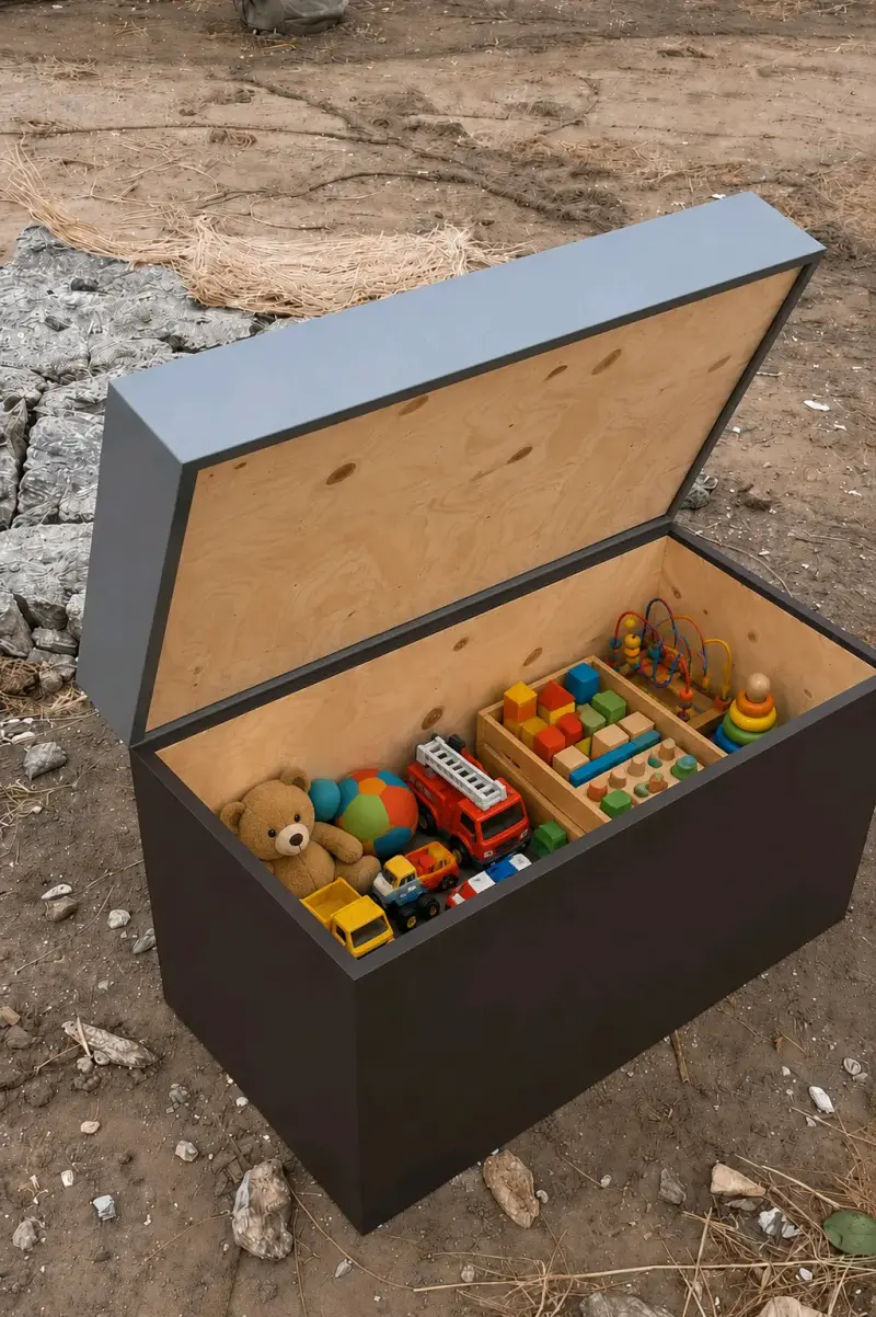 Baúl organizador multifuncional de juguetes con ta - 1
