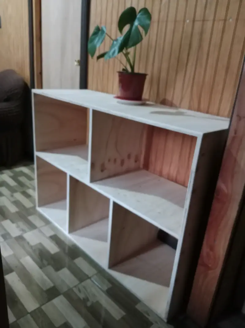 Estante de madera con compartimentos - 4