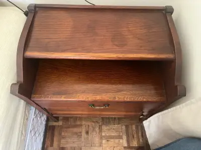 Veladores vintage de madera con cajones - miniatura 2