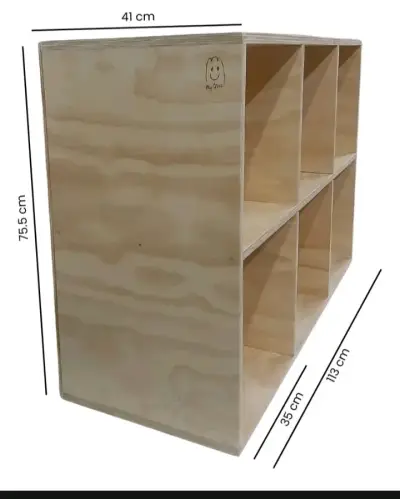 Estante de madera para juguetes y libros - miniatura 2