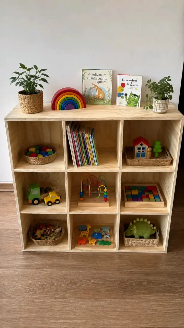 Estante de madera para juguetes y libros - 6