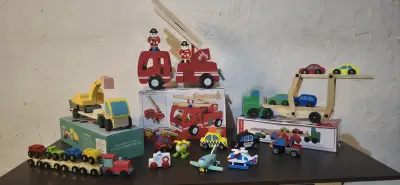 Camión de bomberos de madera para niños - miniatura 4