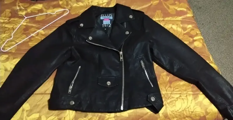 Chaqueta de cuero Ellus negra - 2