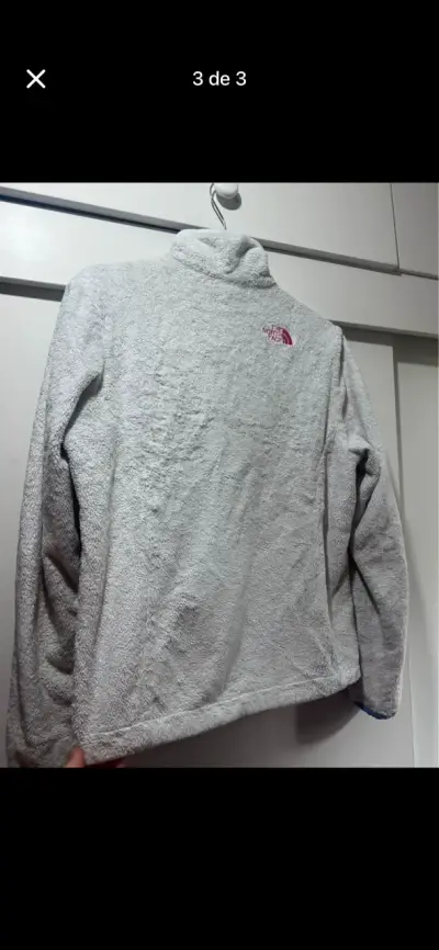 Chaqueta polar gris The North Face - miniatura 3