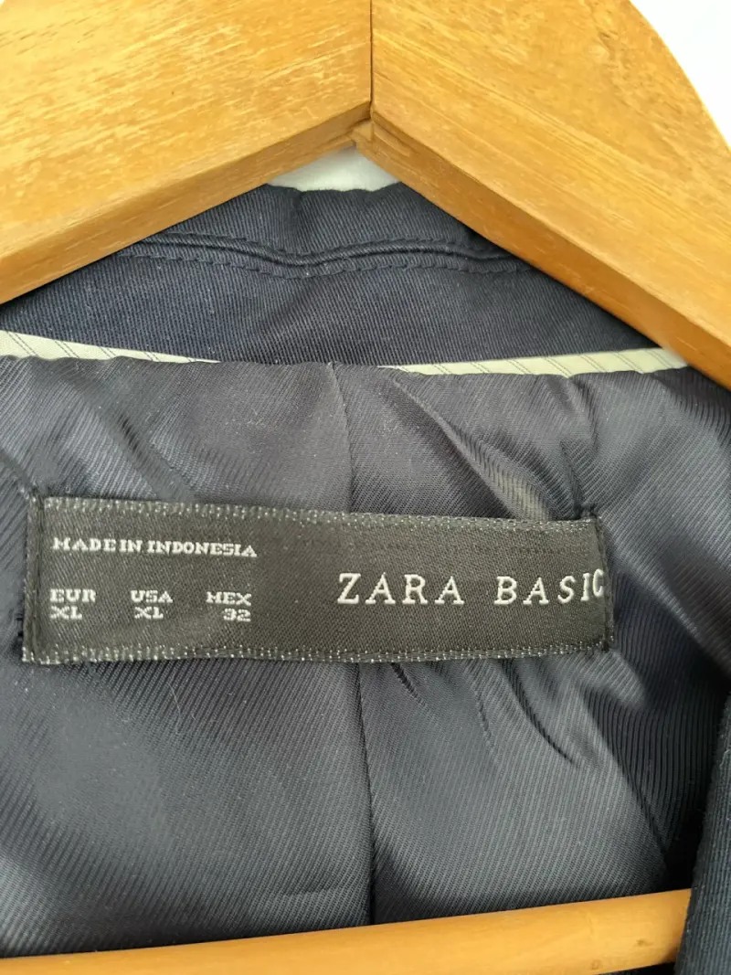 Blazer azul marino Zara Basic para mujer - 5