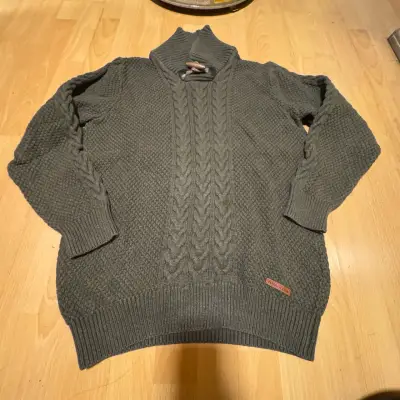 Suéter gris de lana con cuello alto ferrouch - miniatura 2