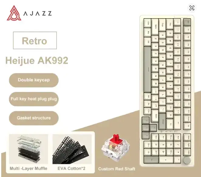 Teclado mecánico retro Ajazz Heijue AK992 - 1