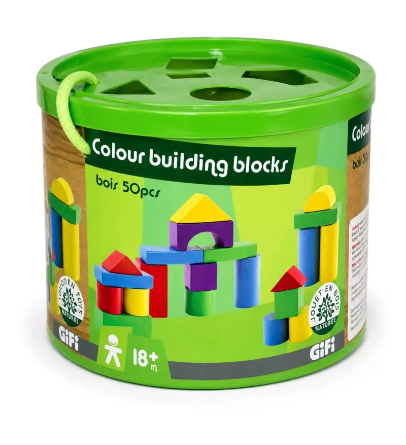 Bloques de construcción de madera Gifi 50 piezas