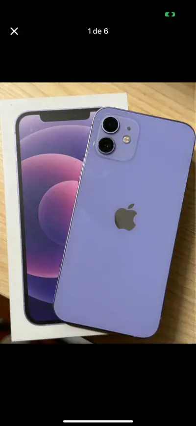 iPhone 12 morado en excelente estado - miniatura 1