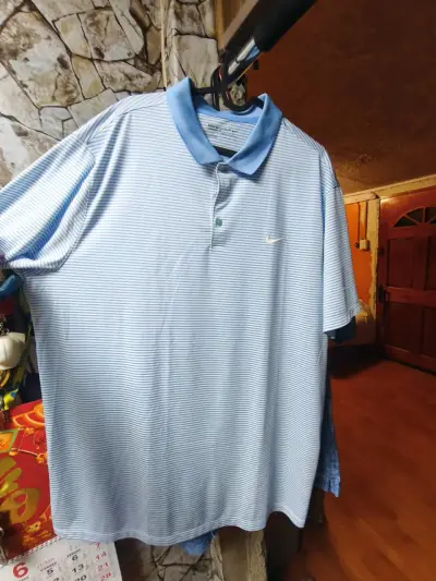 Polera  Nike Golf azul a rayas talla xxl - miniatura 1