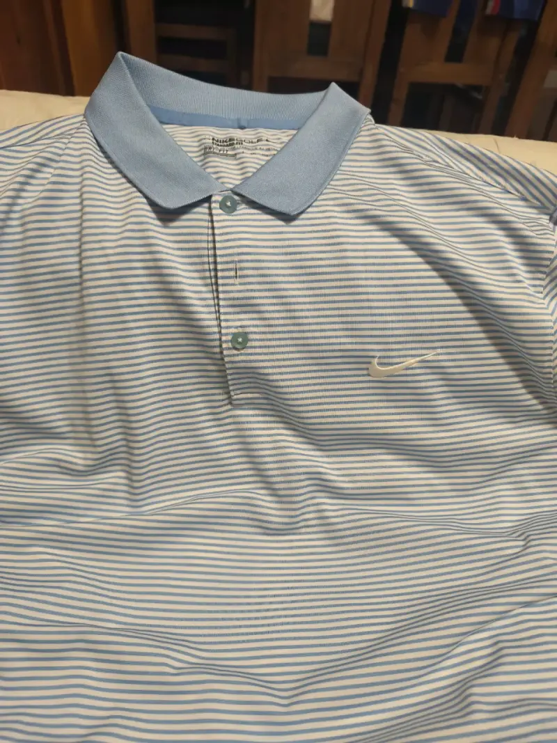 Polera Nike Golf azul a rayas talla xxl - 2