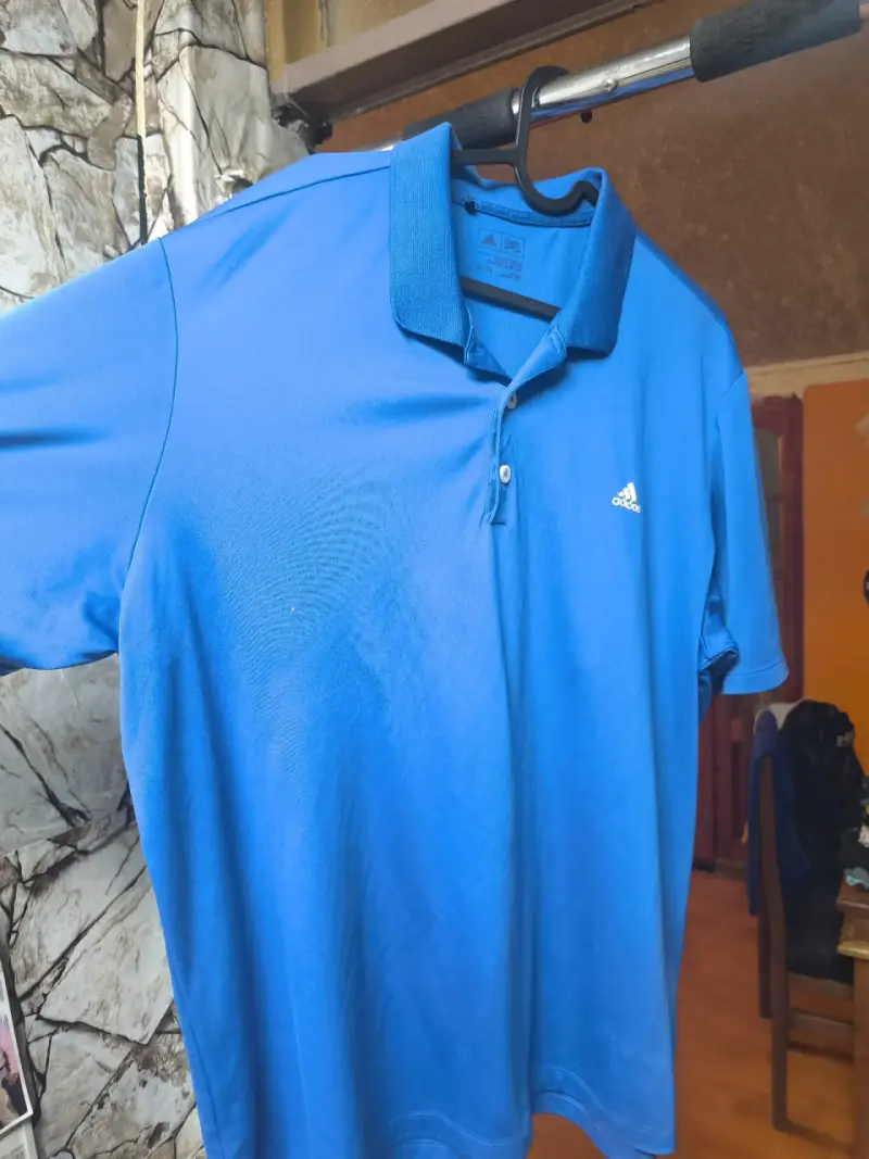 Polera polo azul Adidas para hombre - 3