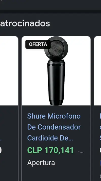 Micrófono condensador Shure con interfaz Muslady - miniatura 2