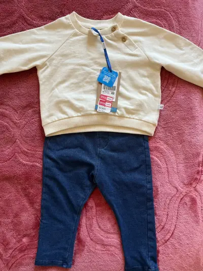 Conjunto infantil azul con estampado de animales - miniatura 3