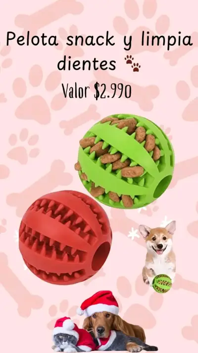 Pelota para snacks y limpieza dental - miniatura 1