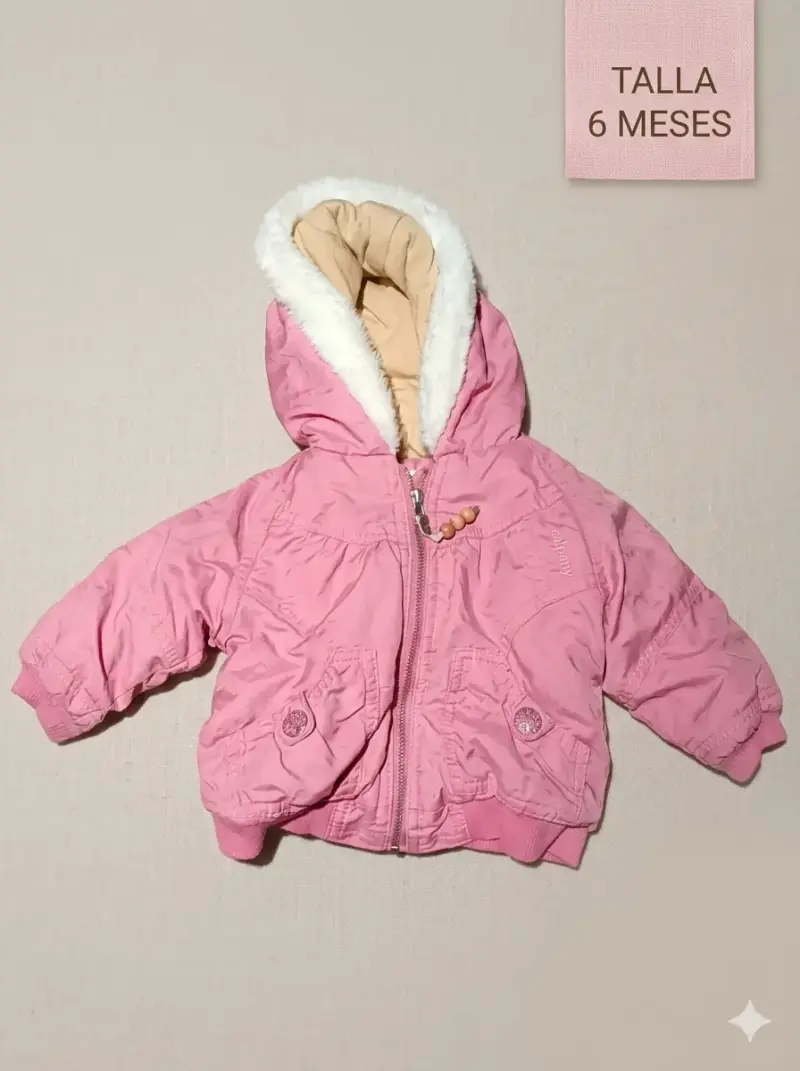 Chaqueta rosada para bebé talla 6 meses - 1